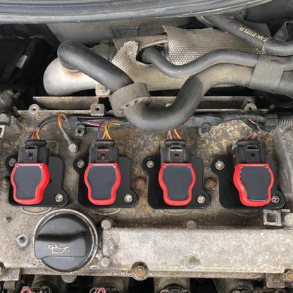 BEVINSEE Aluminum Coilpack Adapter Plates For Audi A4 A6 TT Golf MK4 1.8T to 2.0TFSI