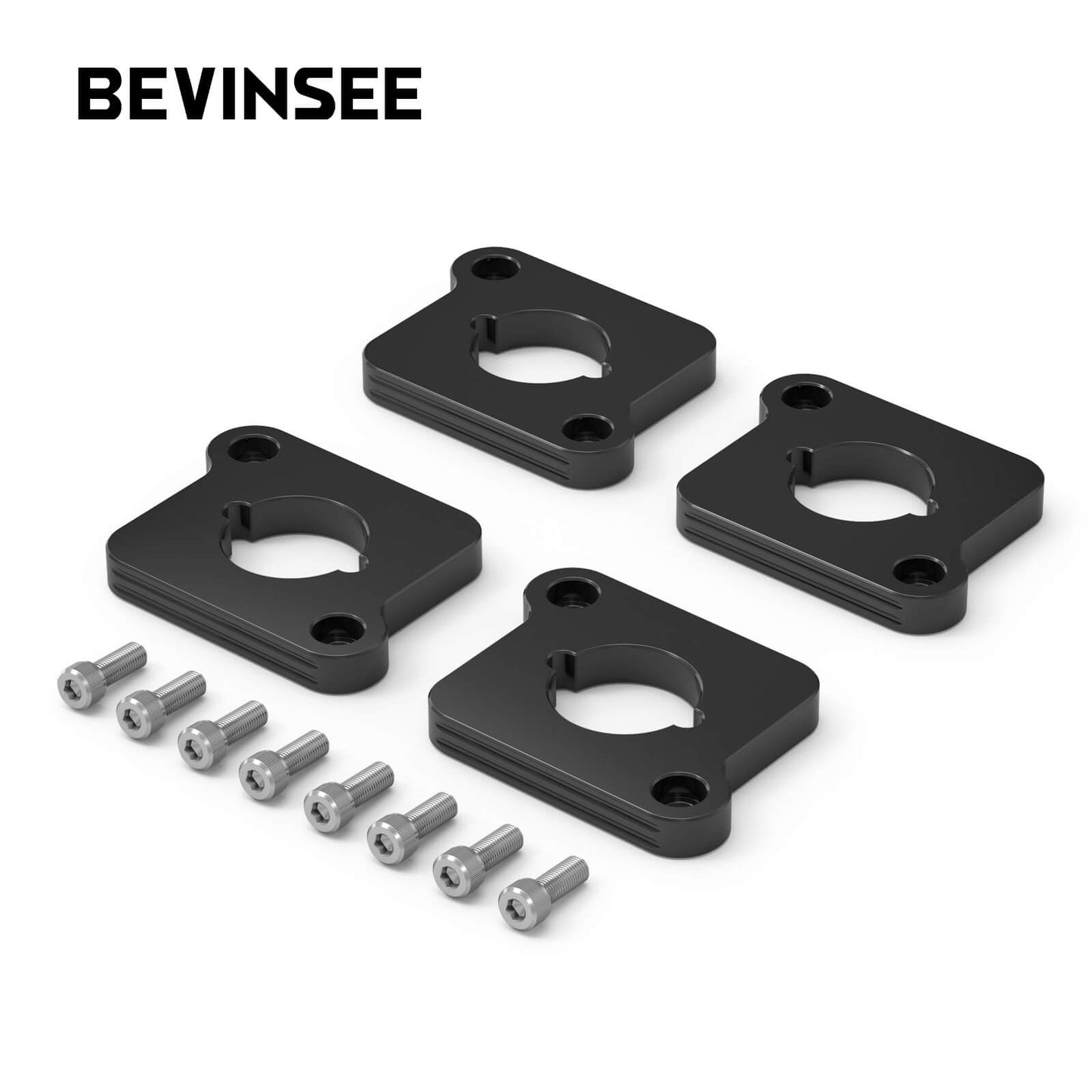 BEVINSEE Aluminum Coilpack Adapter Plates For Audi A4 A6 TT Golf MK4 1.8T to 2.0TFSI