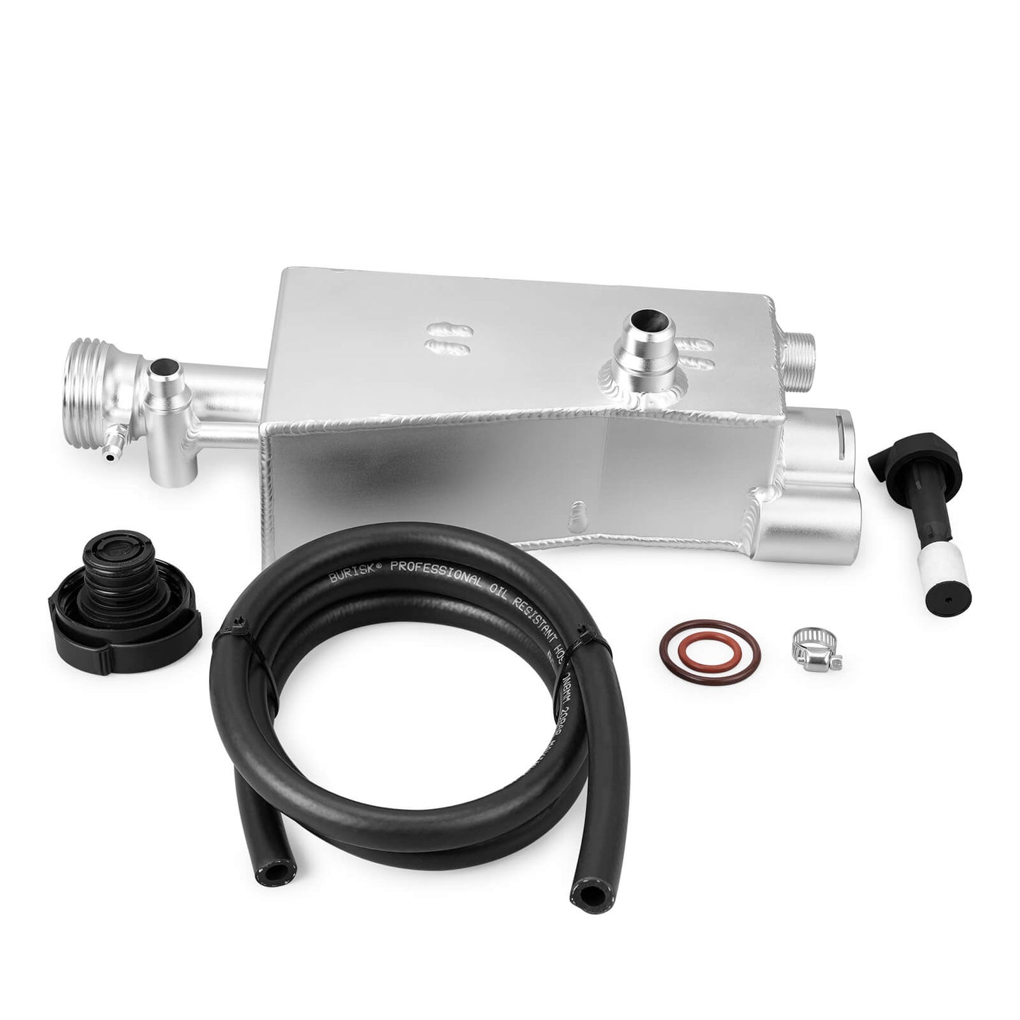 BEVINSEE Aluminum Coolant Expansion Tank Kit For BMW E46 323i 325i 328i 330i M52TU M54