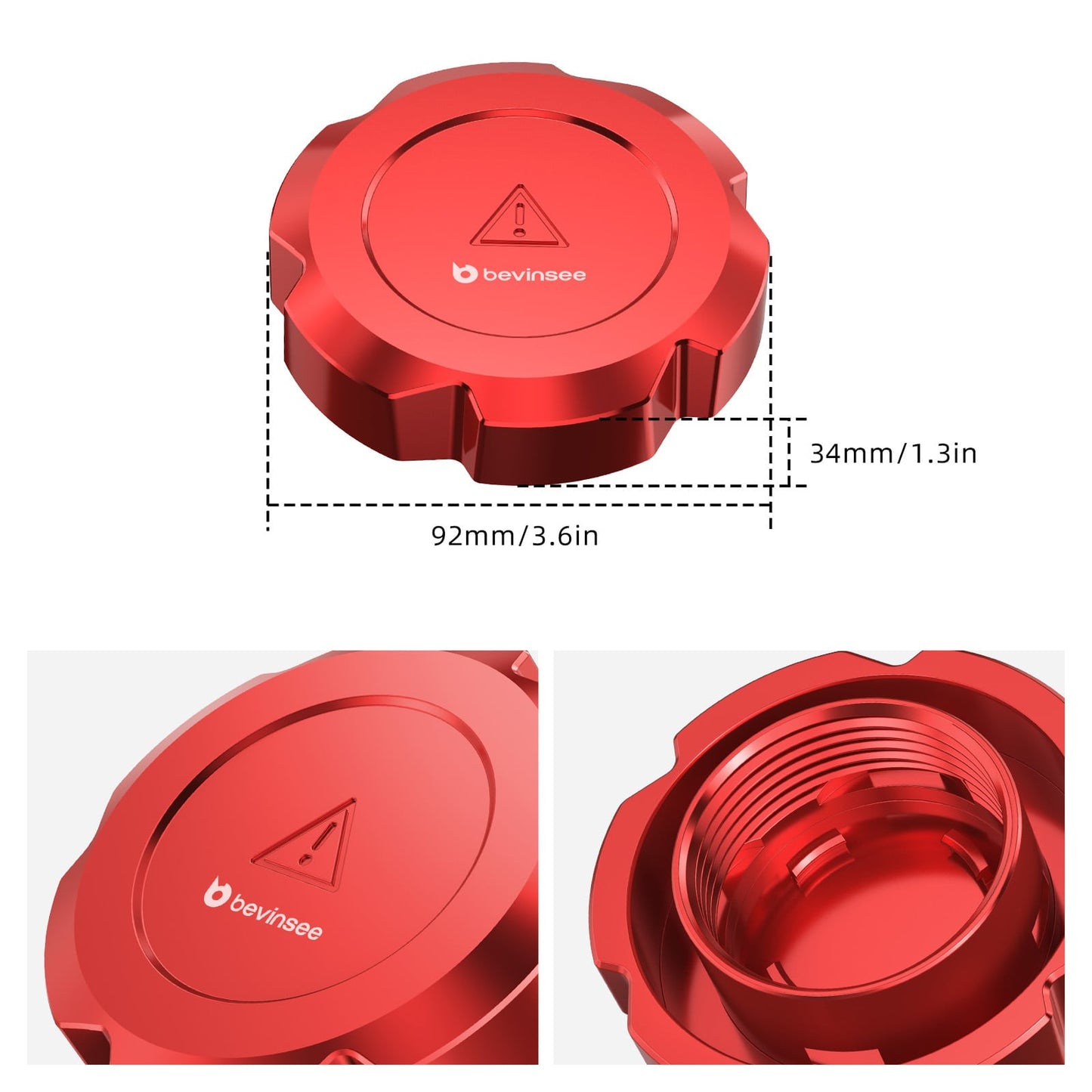 BEVINSEE Billet Aluminum Coolant Reservoir Cap For BMW