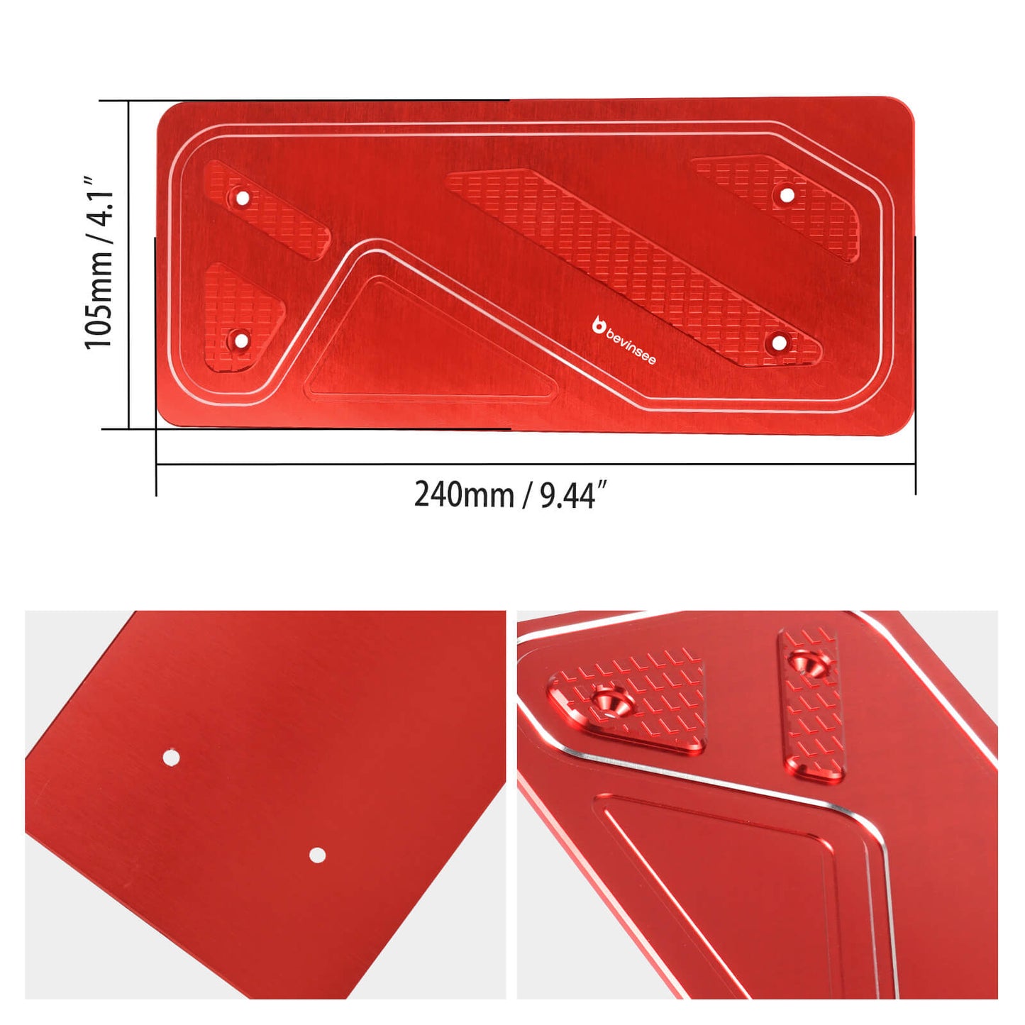 BEVINSEE Aluminum Foot Rest Pedal Cover For VW For Golf MK7 MK8 For Audi A3 8V Left Hand Drive