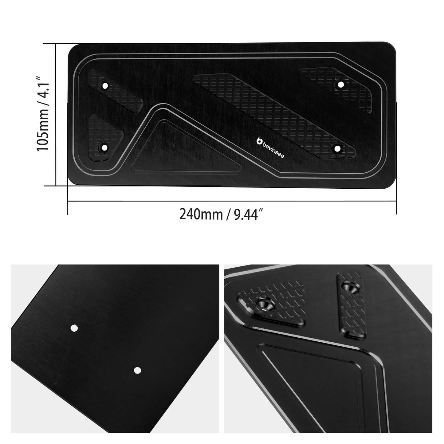 BEVINSEE Aluminum Foot Rest Pedal Cover For VW For Golf MK7 MK8 For Audi A3 8V Left Hand Drive
