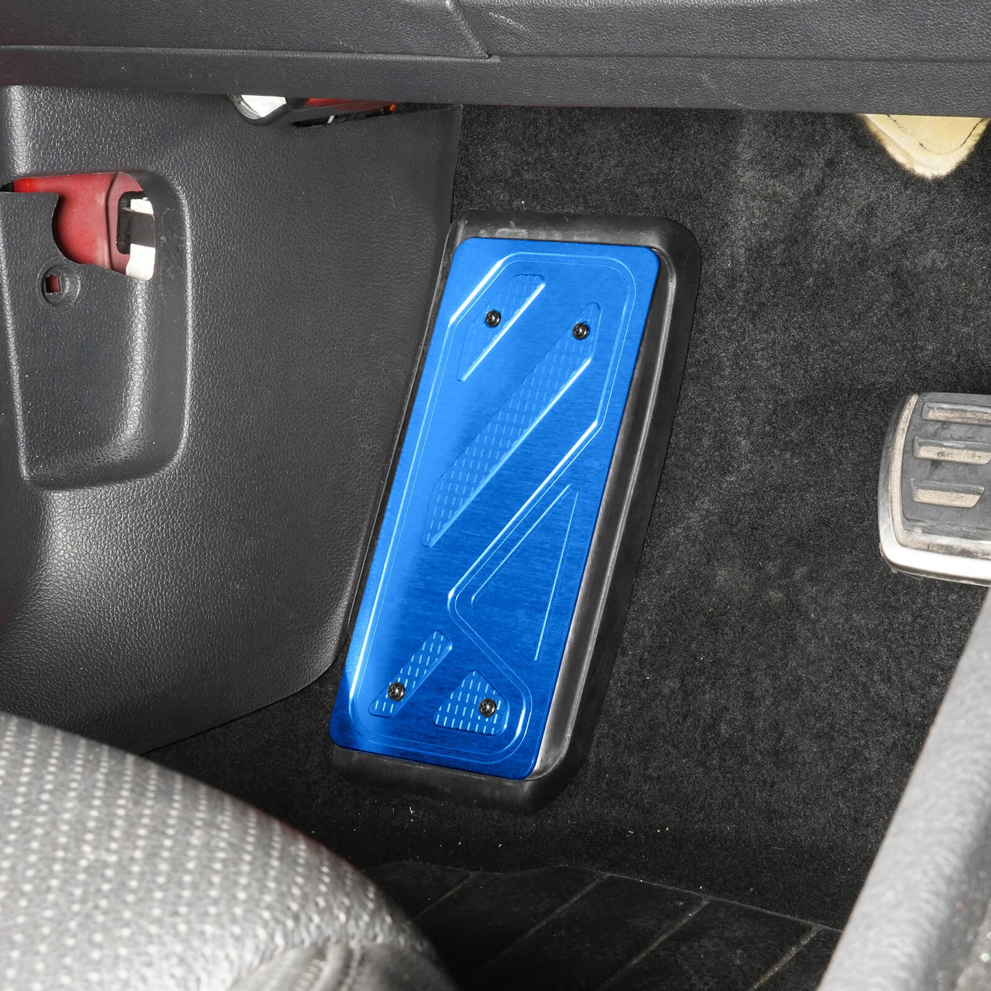 BEVINSEE Aluminum Foot Rest Pedal Cover For VW For Golf MK7 MK8 For Audi A3 8V Left Hand Drive
