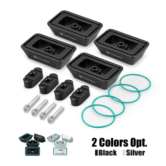 BEVINSEE Aluminum Jack Pad Set For BMW E46 E60 Z4 E86 E89