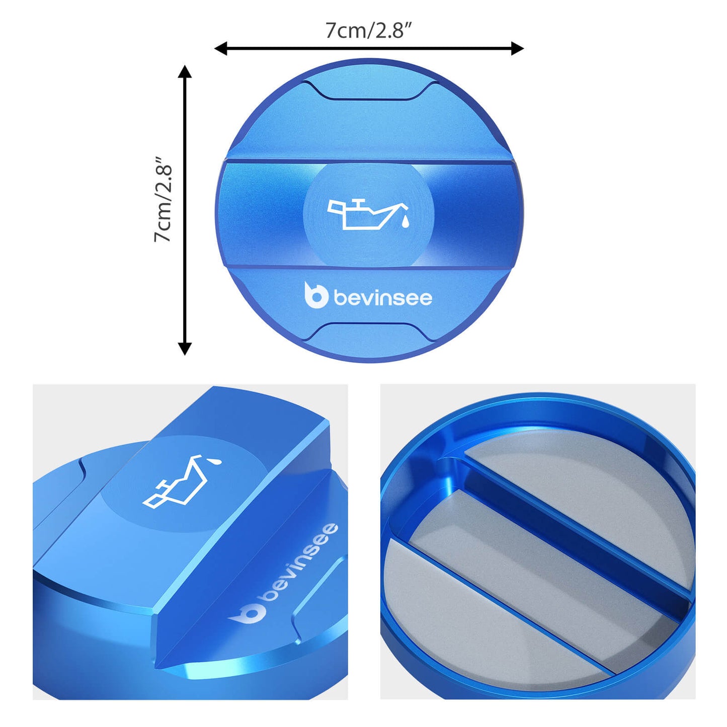 Aluminum Oil Filler Cap Cover For VW EA211 Engine 1.0 TSI, 1.2 TSI, 1.4 TSI, 1.4 GTE/hybrid