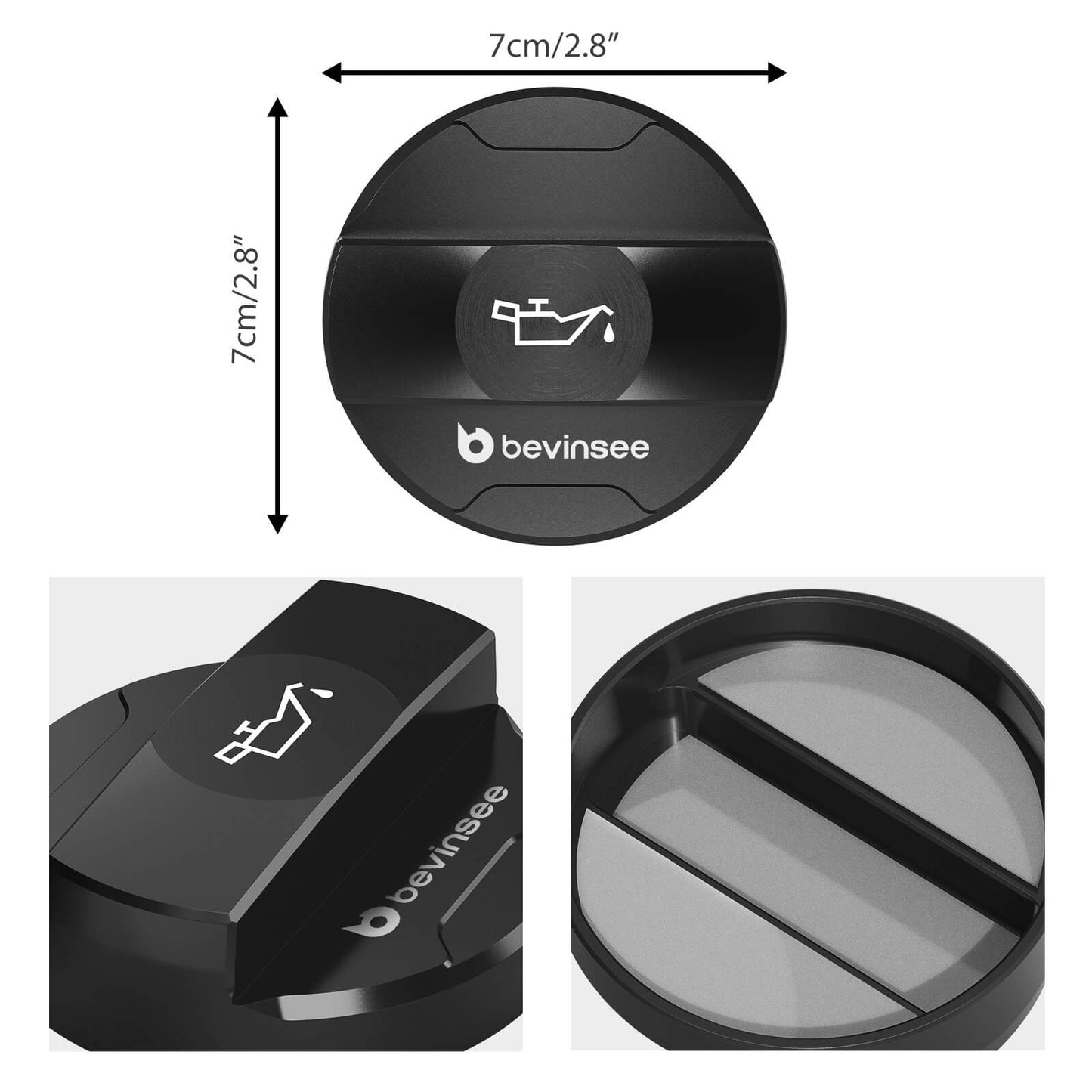 Aluminum Oil Filler Cap Cover For VW EA211 Engine 1.0 TSI, 1.2 TSI, 1.4 TSI, 1.4 GTE/hybrid