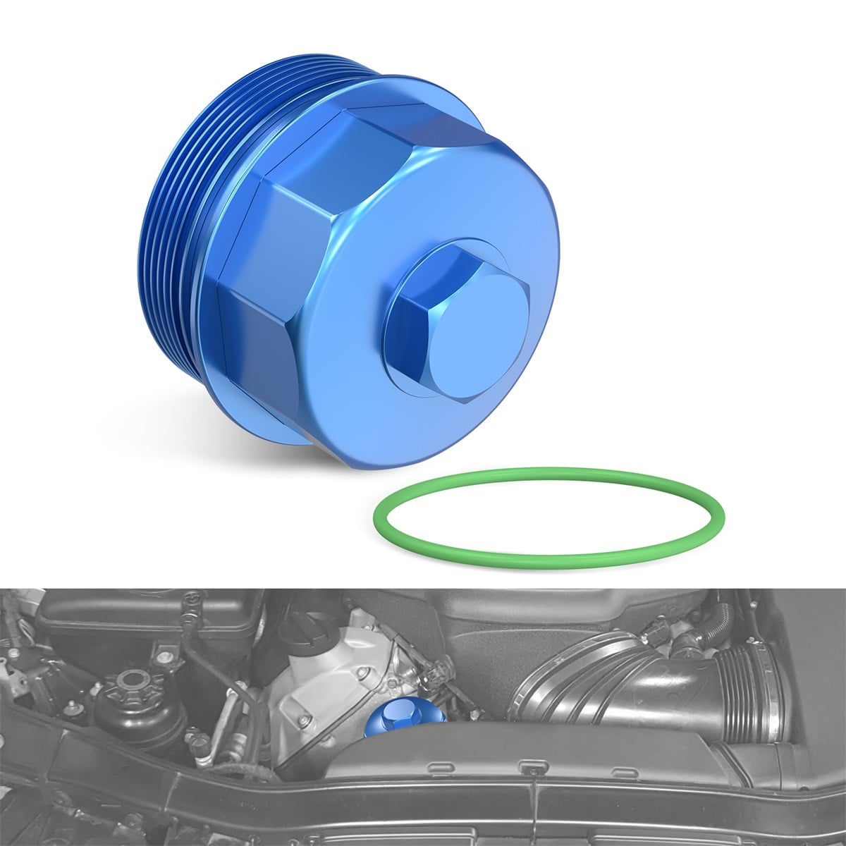 Aluminum Oil Filter Housing Cap For BMW E90 E92 E93 M3 S65 V8 Engine