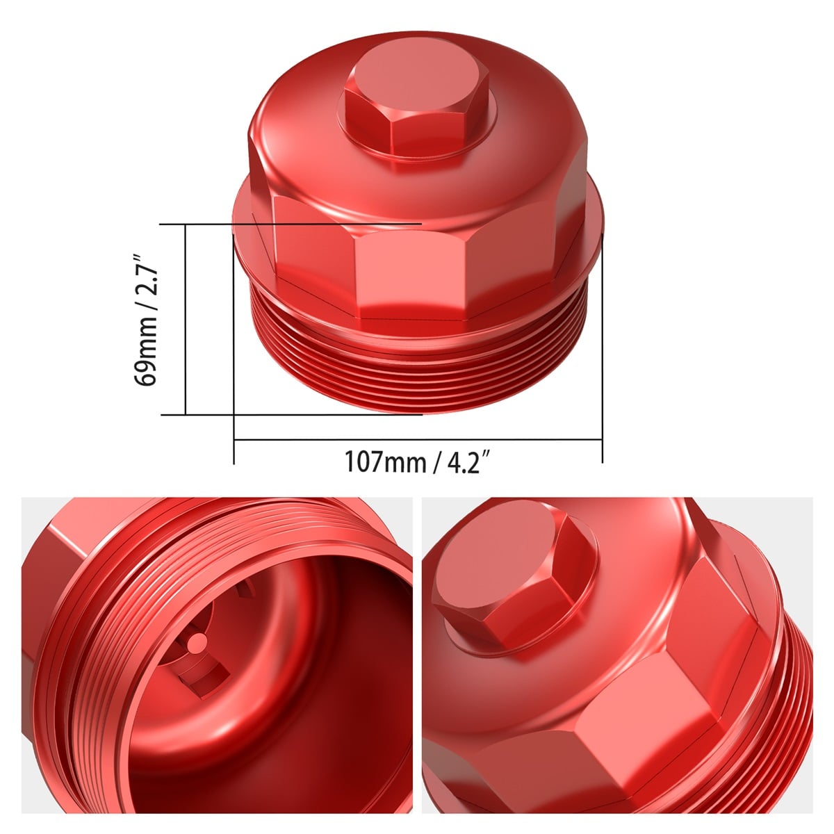 Aluminum Oil Filter Housing Cap For BMW E90 E92 E93 M3 S65 V8 Engine