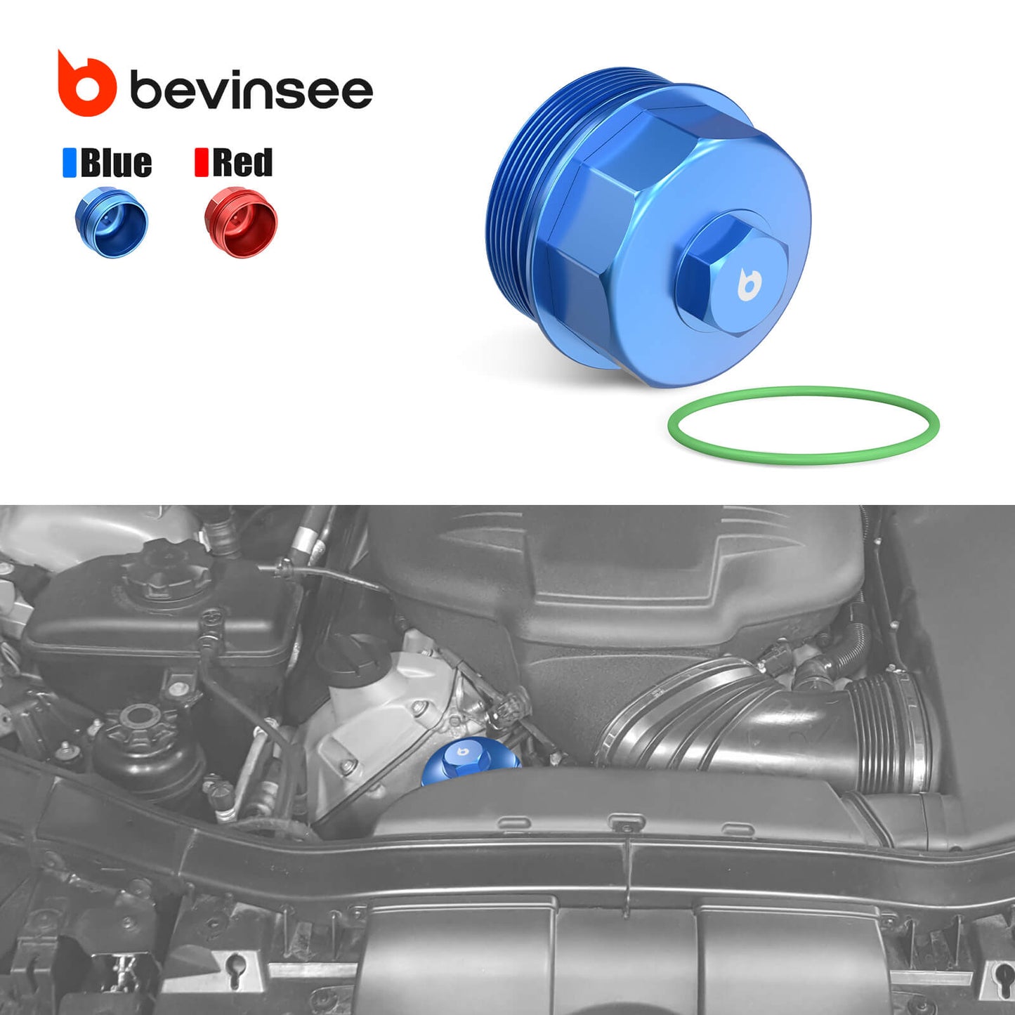 Aluminum Oil Filter Housing Cap For BMW E90 E92 E93 M3 S65 V8 Engine