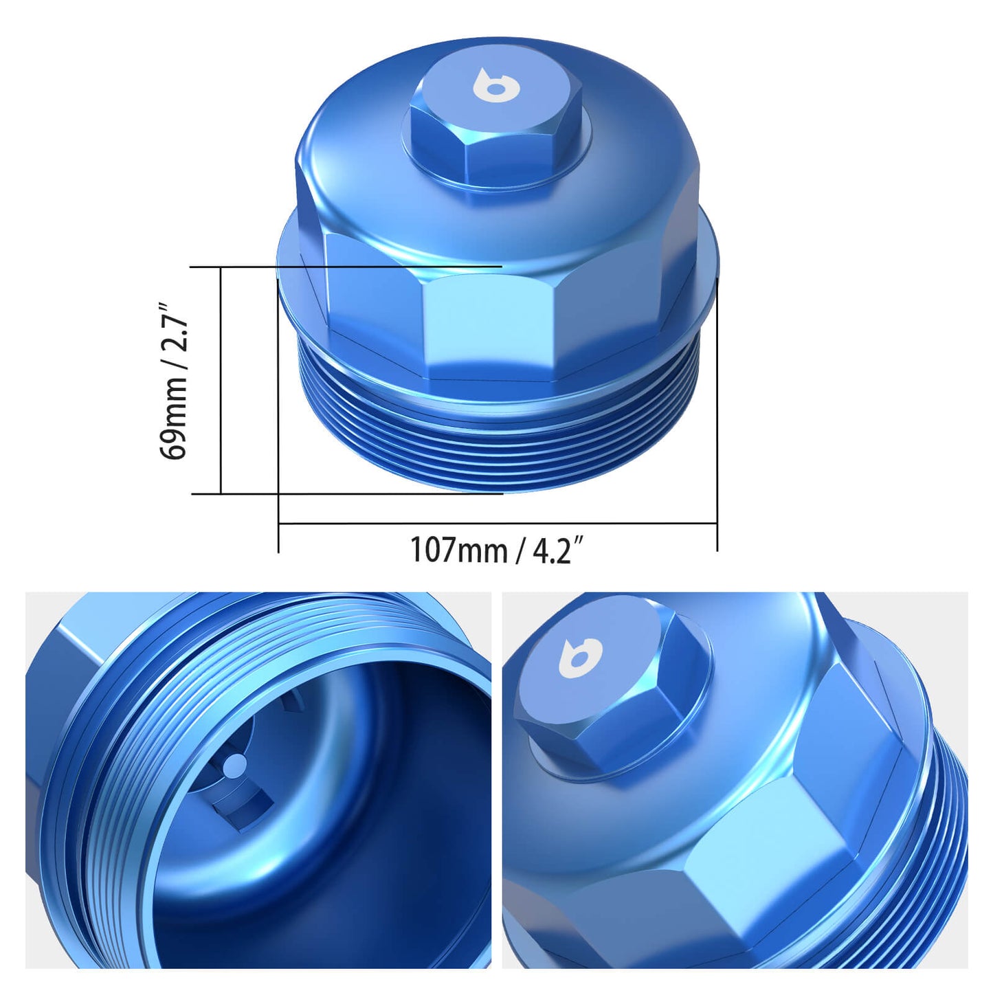 Aluminum Oil Filter Housing Cap For BMW E90 E92 E93 M3 S65 V8 Engine