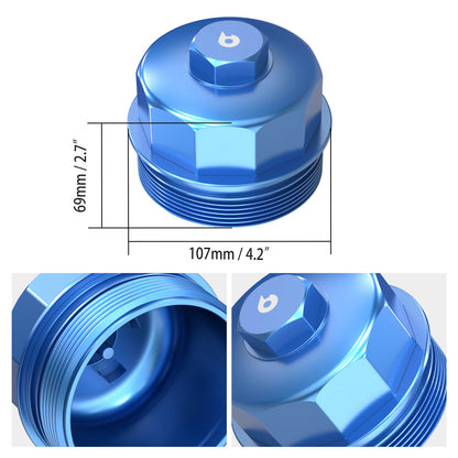 Aluminum Oil Filter Housing Cap For BMW E90 E92 E93 M3 S65 V8 Engine