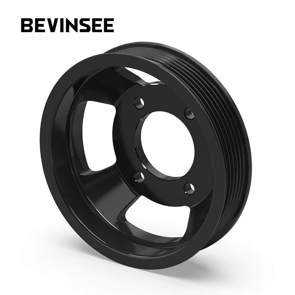 BEVINSEE Billet Aluminum Water Pump Pulley for BMW E46 E39 E60 E61 E38 E65 E66 E83 E53 E85 Z3