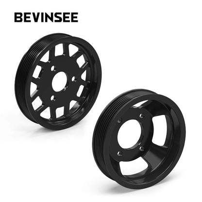 BEVINSEE Billet Aluminum Water Pump Pulley for BMW E46 E39 E60 E61 E38 E65 E66 E83 E53 E85 Z3