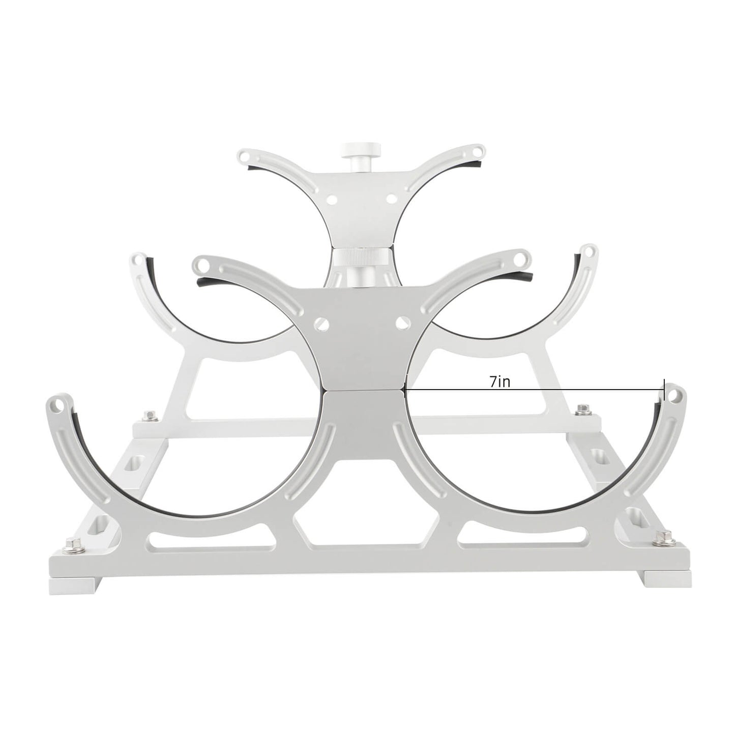 Billet Aluminum 7" Dual Double Nitrous Oxide NOS Bottle Bracket Holder
