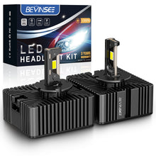 BEVINSEE D5S LED Headlight Bulbs High Low Beam 6000K Bright White Xenon Replace