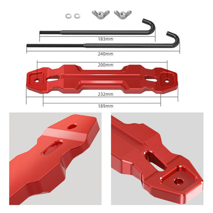 BEVINSEE Aluminum Battery Hold Down Sets Battery Tie Down Bracket For 4Runner FJ Cruiser