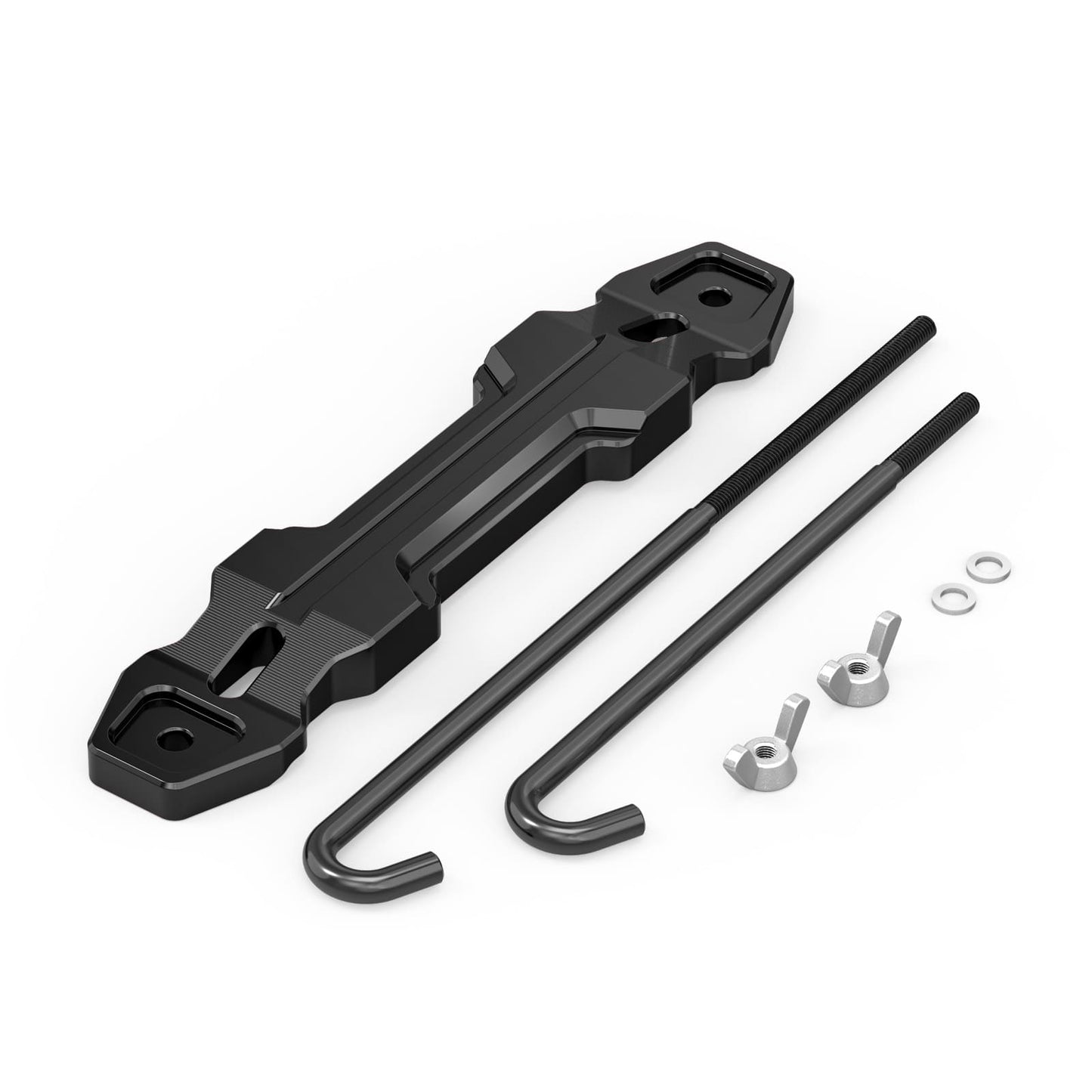 BEVINSEE Aluminum Battery Hold Down Sets Battery Tie Down Bracket For 4Runner FJ Cruiser