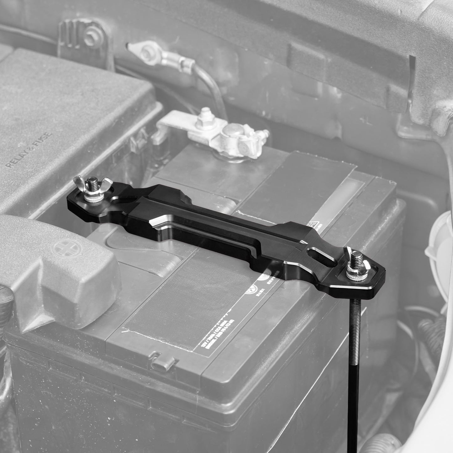 BEVINSEE Aluminum Battery Hold Down Sets Battery Tie Down Bracket For 4Runner FJ Cruiser