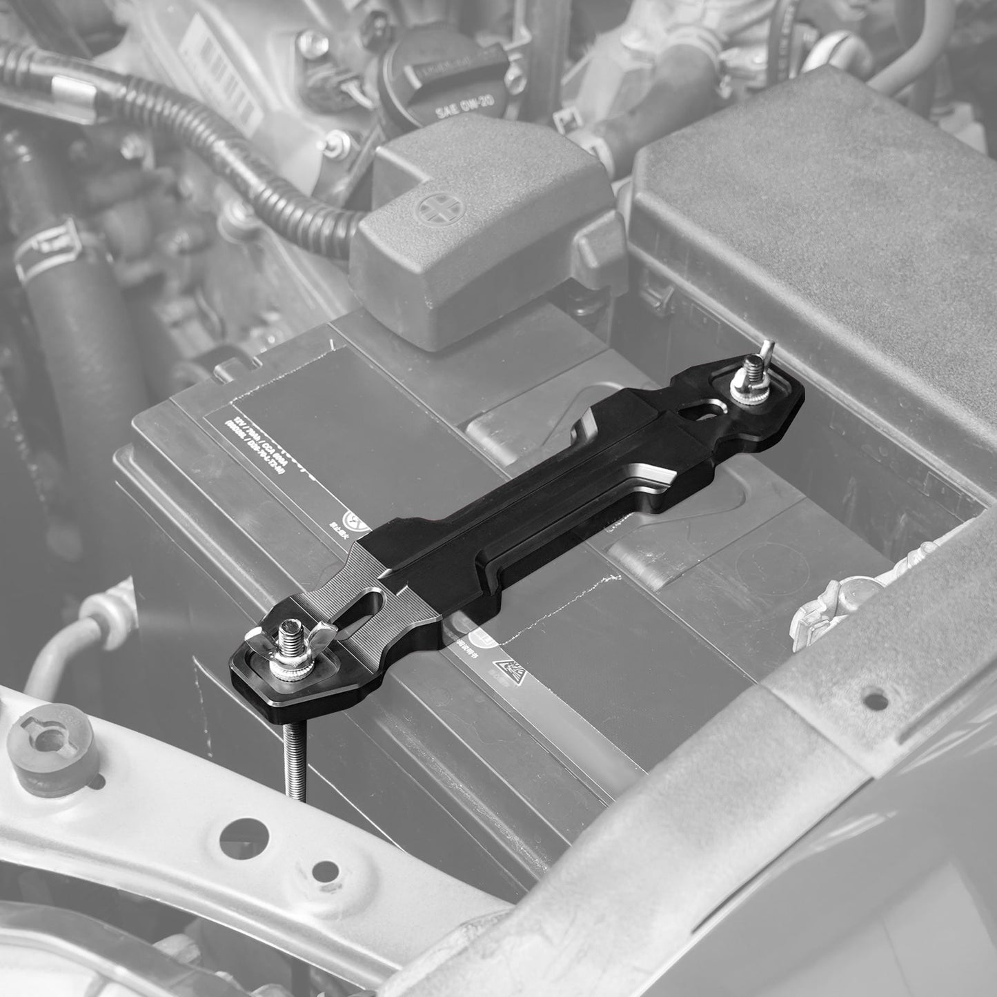 BEVINSEE Aluminum Battery Hold Down Sets Battery Tie Down Bracket For 4Runner FJ Cruiser