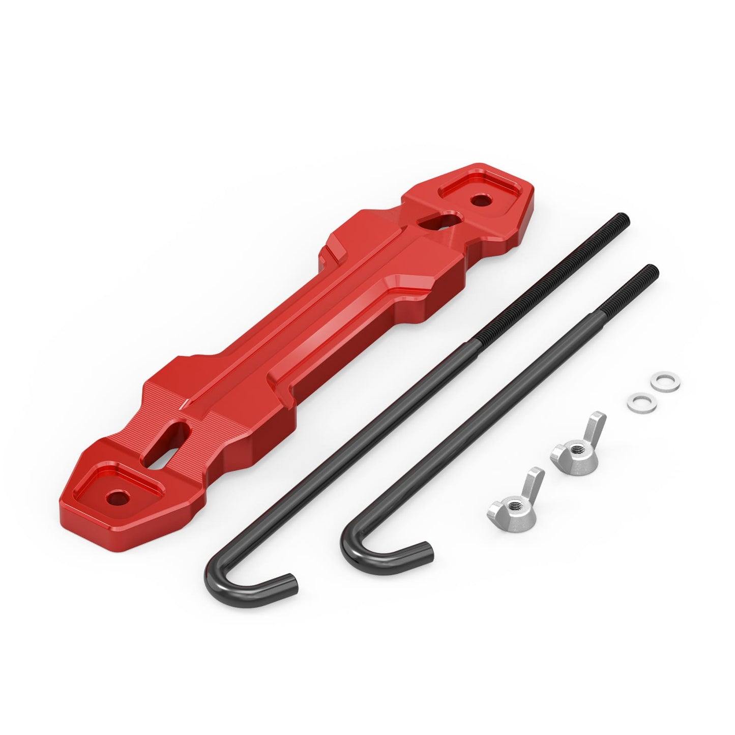 BEVINSEE Aluminum Battery Hold Down Sets Battery Tie Down Bracket For 4Runner FJ Cruiser