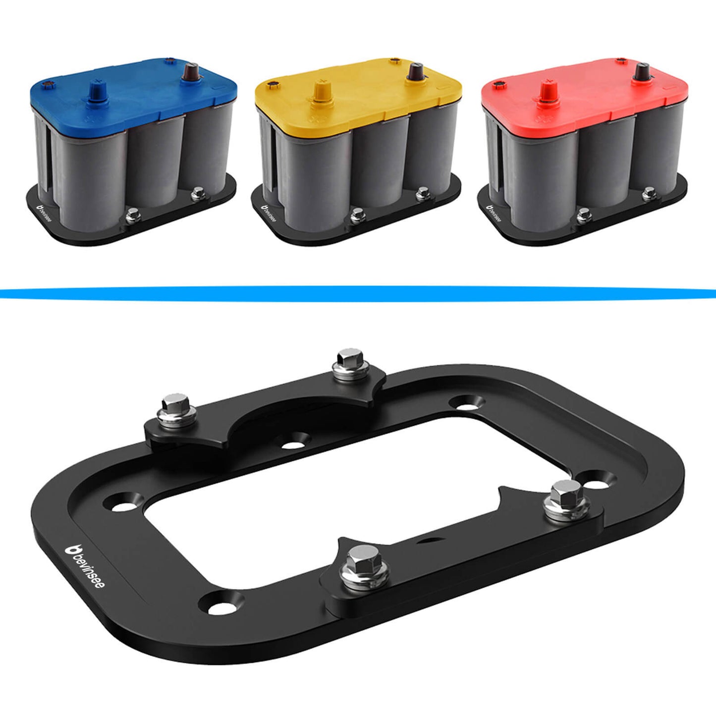Battery Tray Hold Down Mount For Optima Red Yellow Blue Top 34 34/78 D34 D34/78 34M D34M