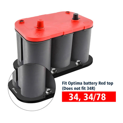 Battery Tray Hold Down Mount For Optima Red Yellow Blue Top 34 34/78 D34 D34/78 34M D34M