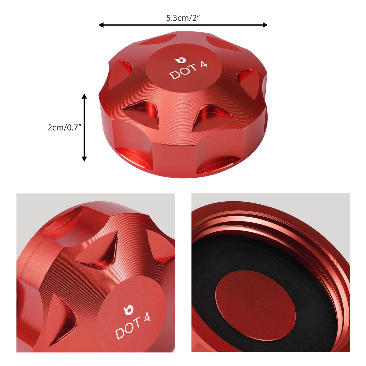 Billet Aluminum Brake Fluid Cap For VW Golf Polo  Audi A3 TT