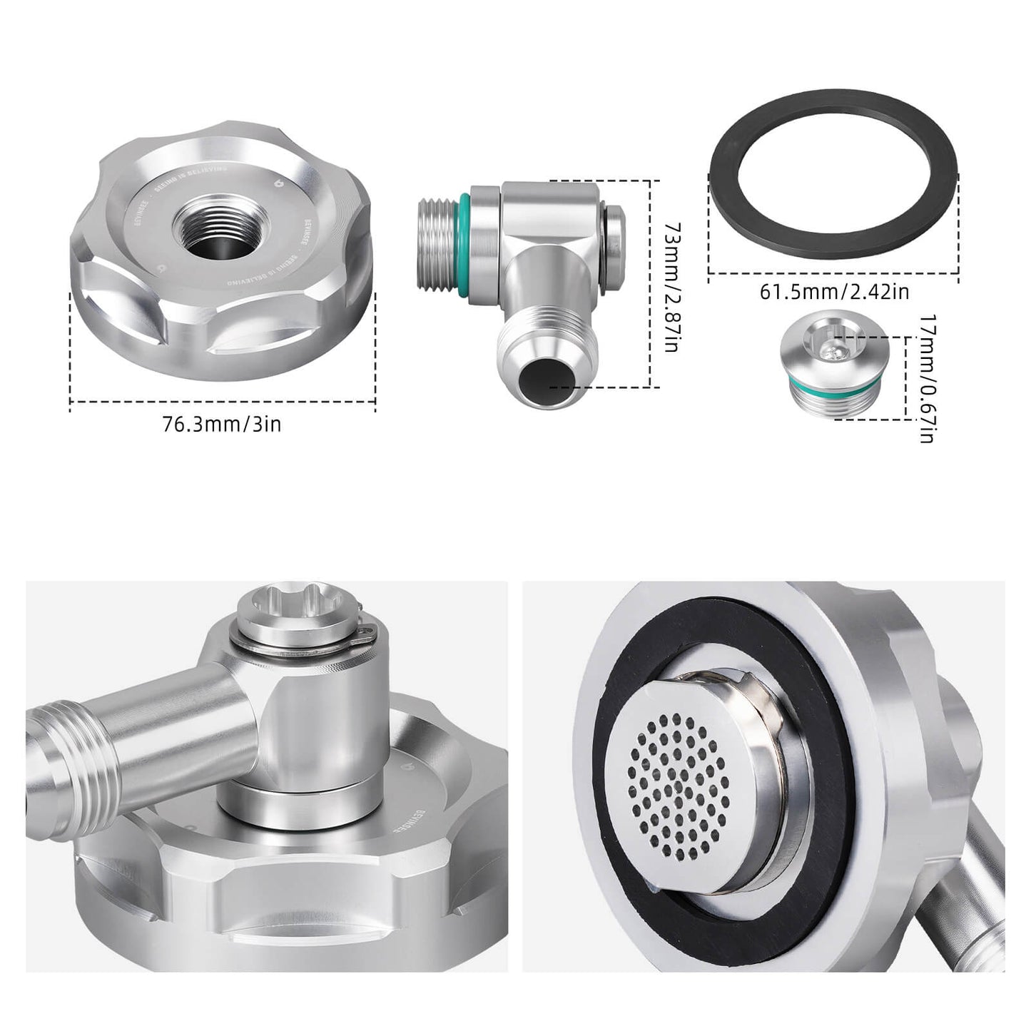 BEVINSEE Billet Oil Breather Cap For BMW M52TU M54 N52 N54 N55