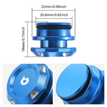 Aluminum Cigarette Lighter Plug Cover for Cars and Boats with a Standard 12-Volt Power Source