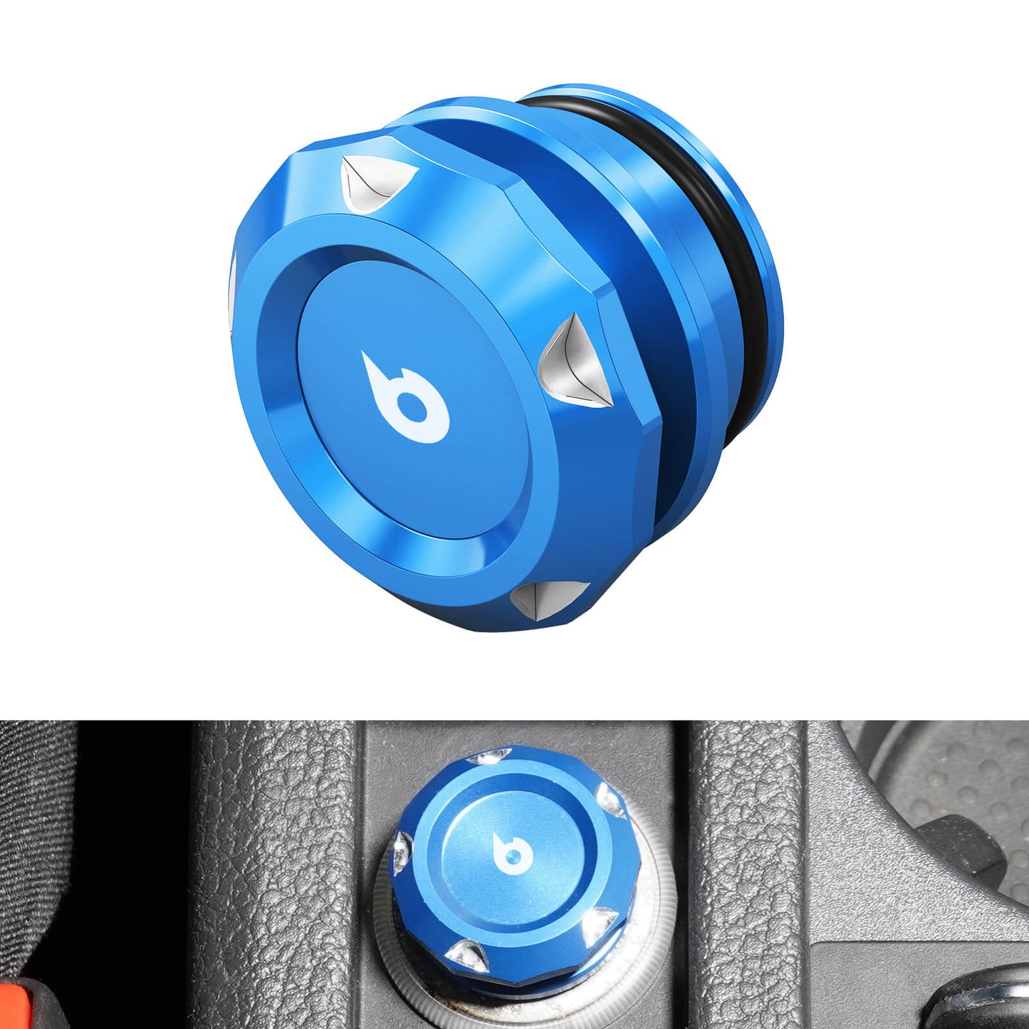 Aluminum Cigarette Lighter Plug Cover for Cars and Boats with a Standard 12-Volt Power Source