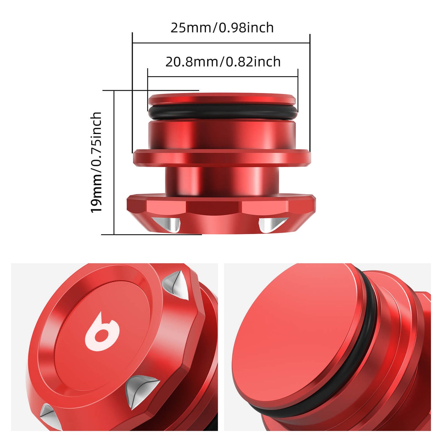 Aluminum Cigarette Lighter Plug Cover for Cars and Boats with a Standard 12-Volt Power Source