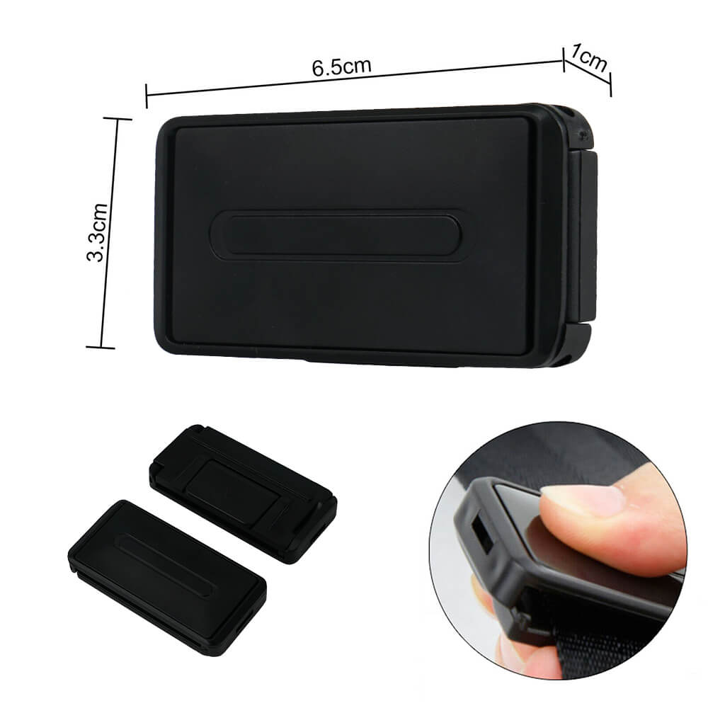 Car Seat Belt Tension Adjuster Buckle ABS Black Universal for 52mm Safety Belt