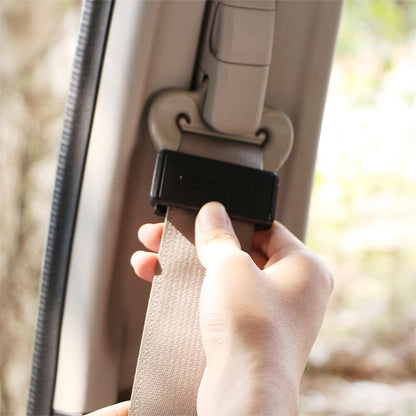 Car Seat Belt Tension Adjuster Buckle ABS Black Universal for 52mm Safety Belt