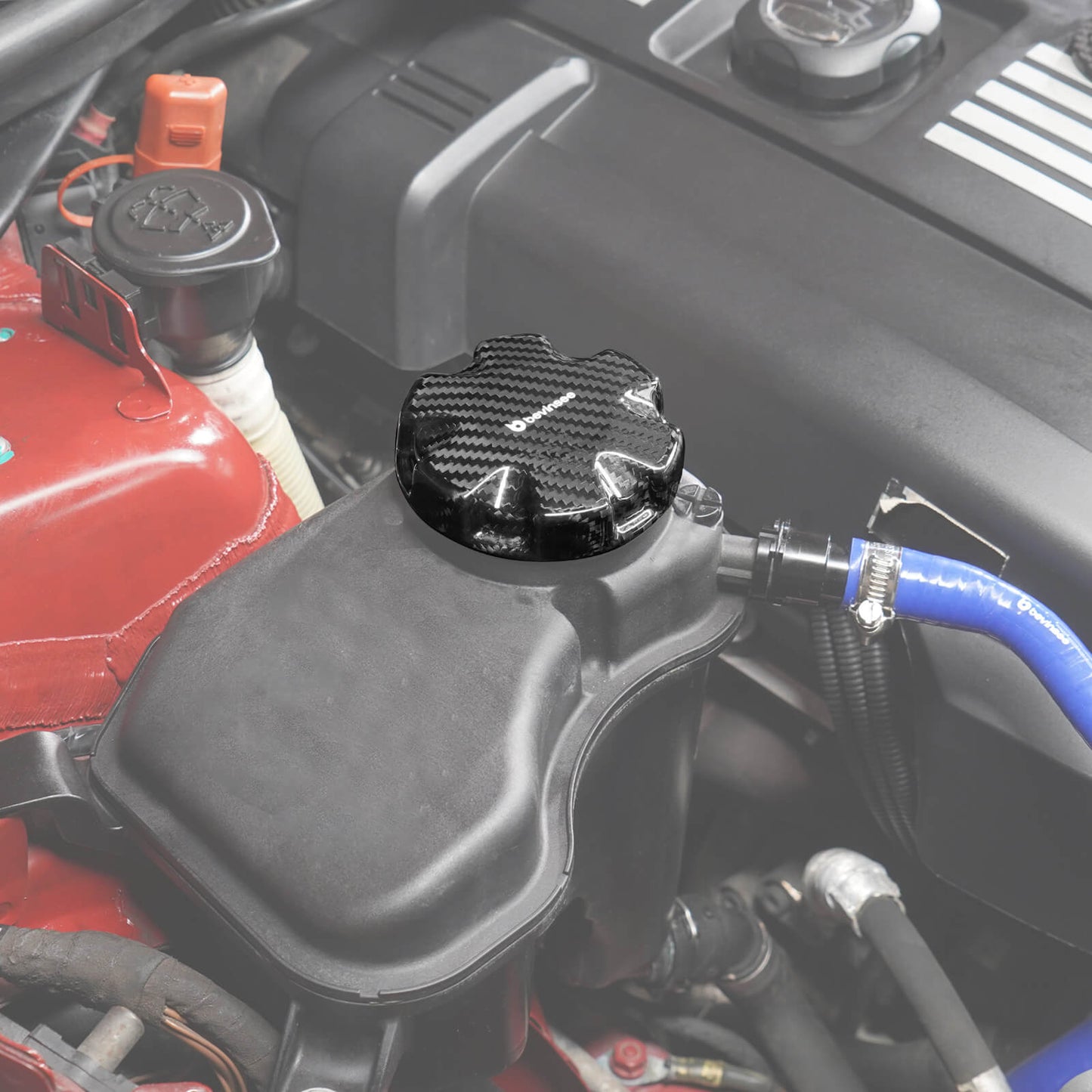 Carbon Fiber Coolant Tank Cap Cover For BMW E8X E9X F32 F36 X1 X3 X5