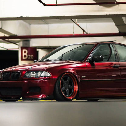 Pair Left+Right Carbon Fiber Door Mirror Cover Cap For BMW E46 1998-2005