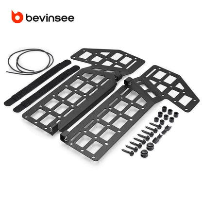 BEVINSEE Center Console Cup Holder Panels For 4Runner 2010-2024