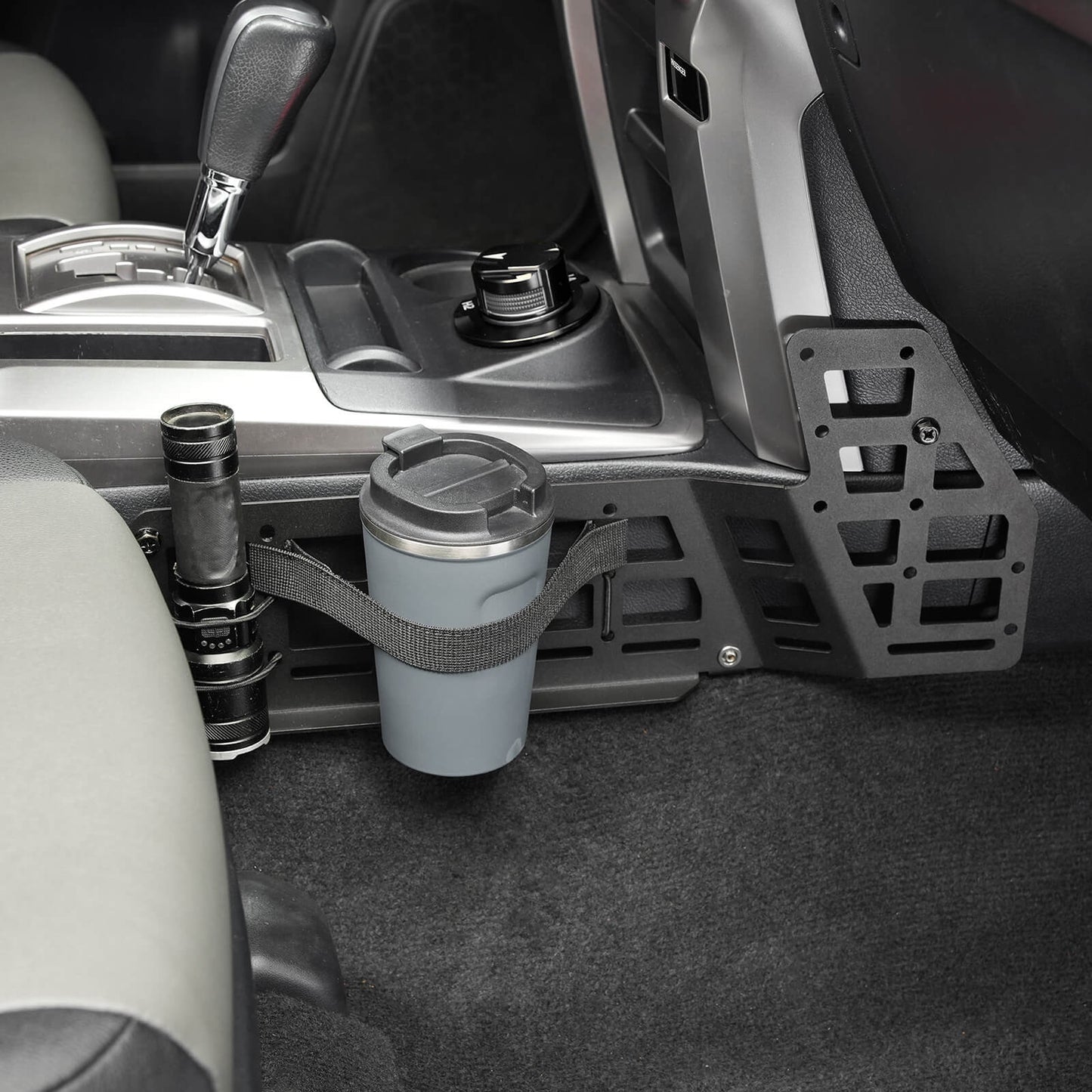 BEVINSEE Center Console Cup Holder Panels For 4Runner 2010-2024