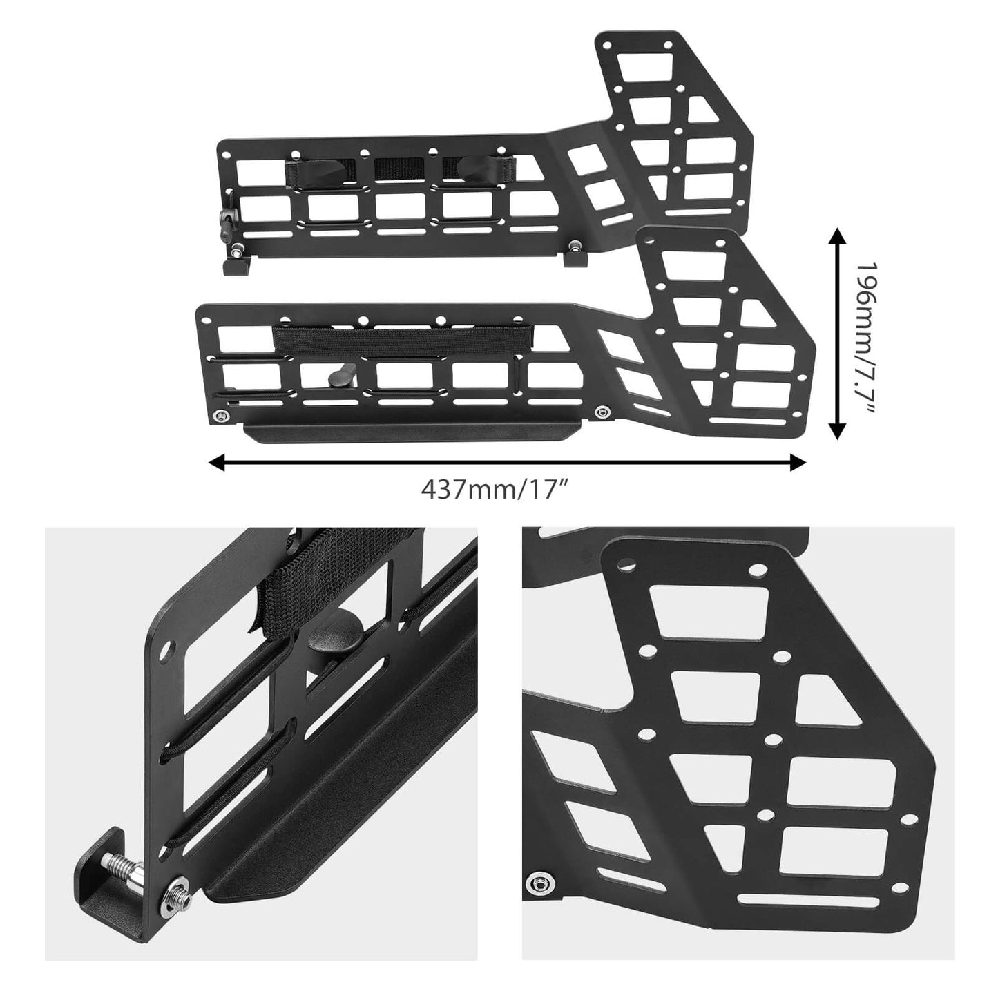 BEVINSEE Center Console Cup Holder Panels For 4Runner 2010-2024