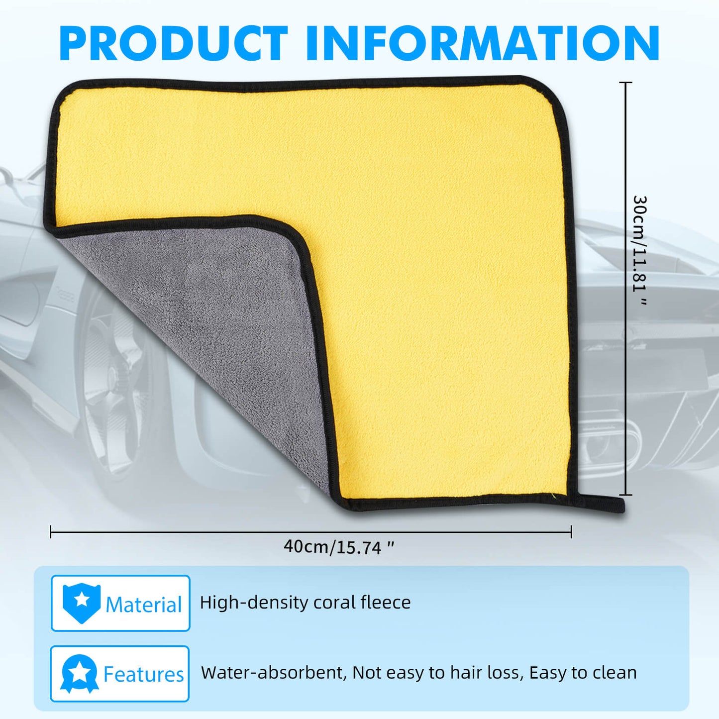 Cleaning Cloth No-Scratch Rag Car Polishing Detailing Towel