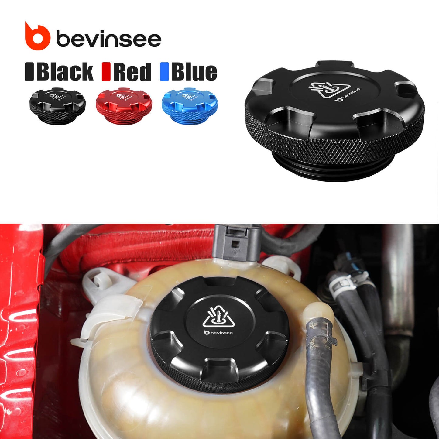 Aluminum Coolant Expansion Tank Radiator Cap For VW Golf 7 Audi S3 8V 8Y