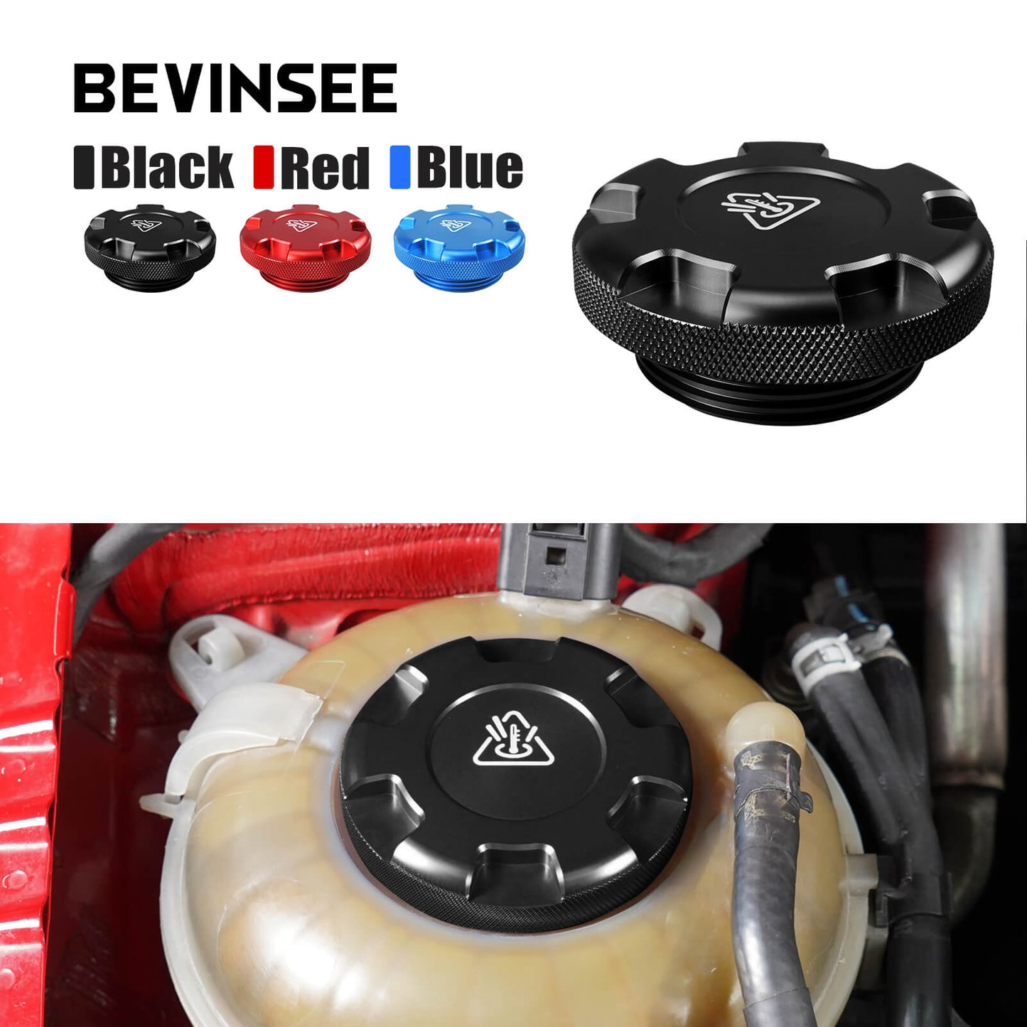 Aluminum Coolant Expansion Tank Radiator Cap For VW Golf 7 Audi S3 8V 8Y