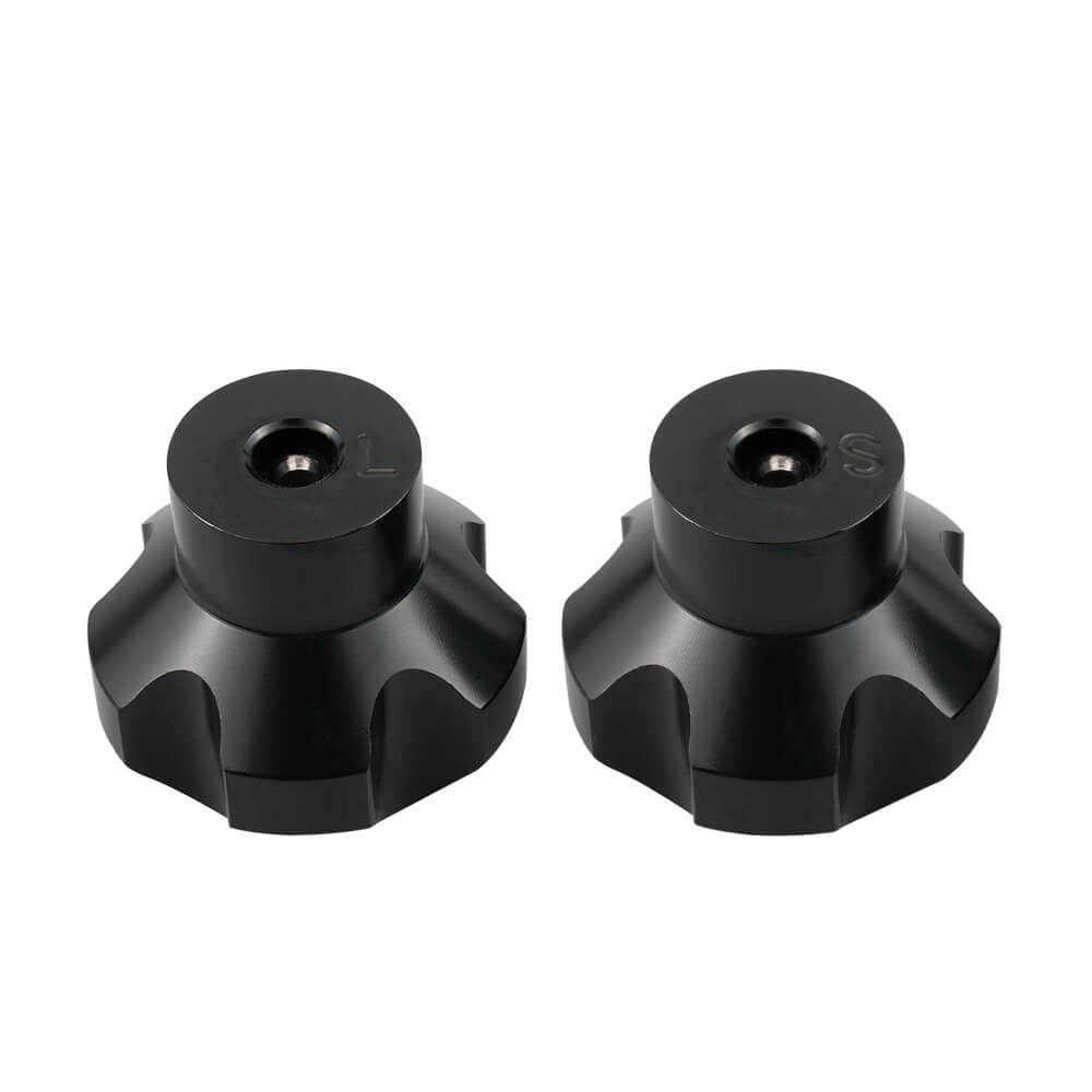 Aluminum Black Set of Dash Knob & Windshield Knob For Jeep