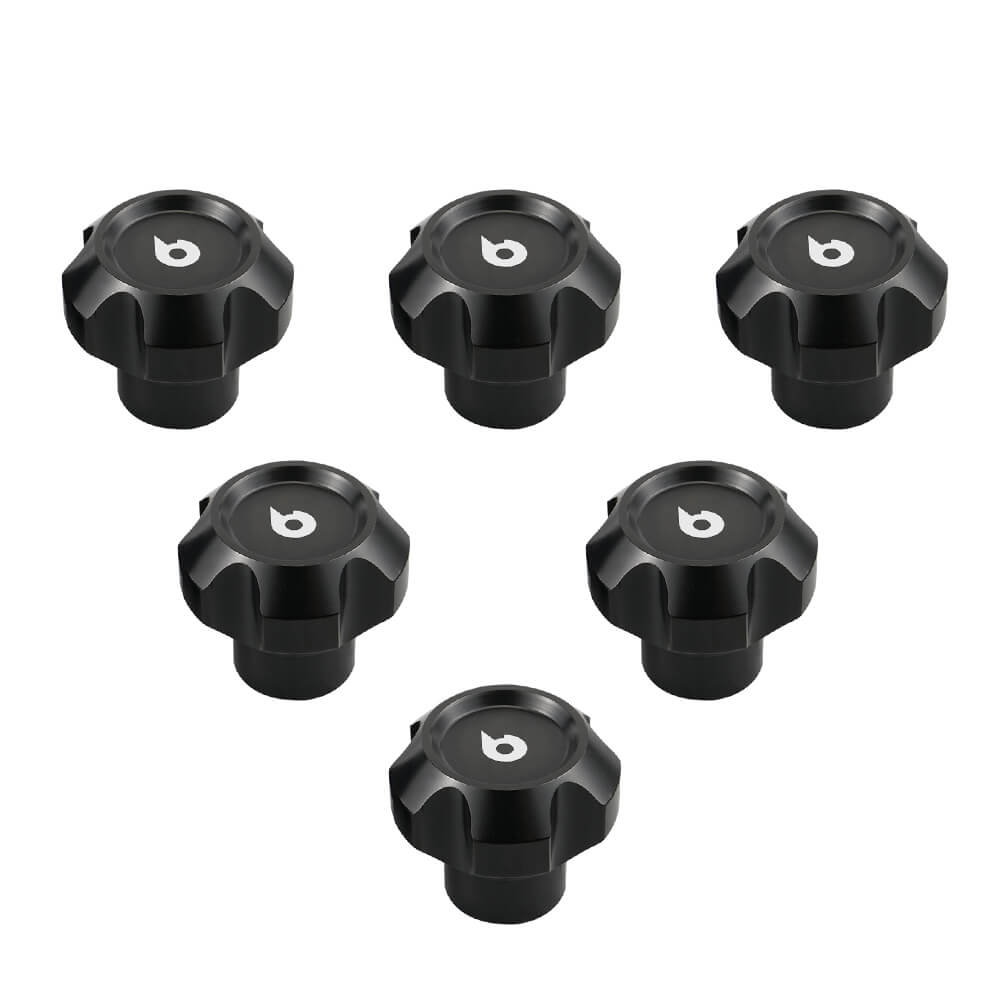 Aluminum Black Set of Dash Knob & Windshield Knob For Jeep