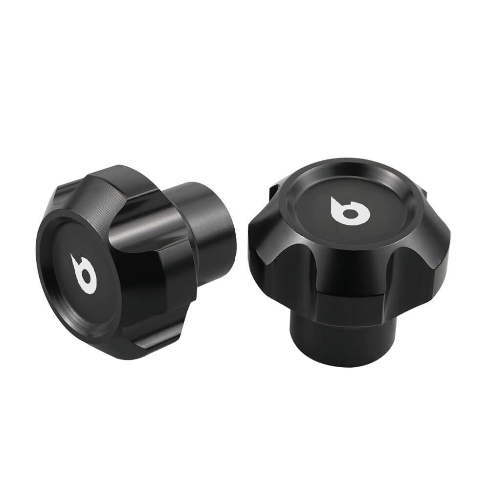 Aluminum Black Set of Dash Knob & Windshield Knob For Jeep