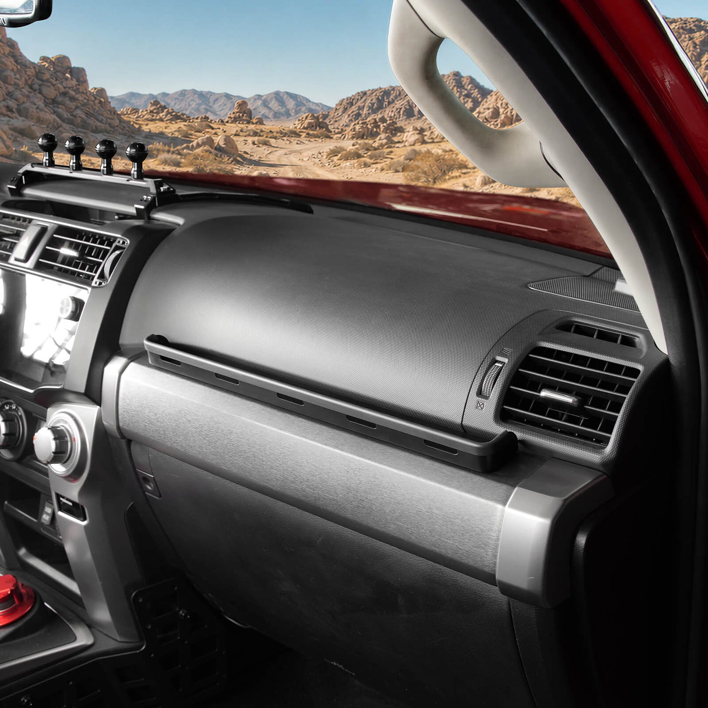 BEVINSEE Dashboard Copilot Armrest Storage Box For 5th gen 4Runner