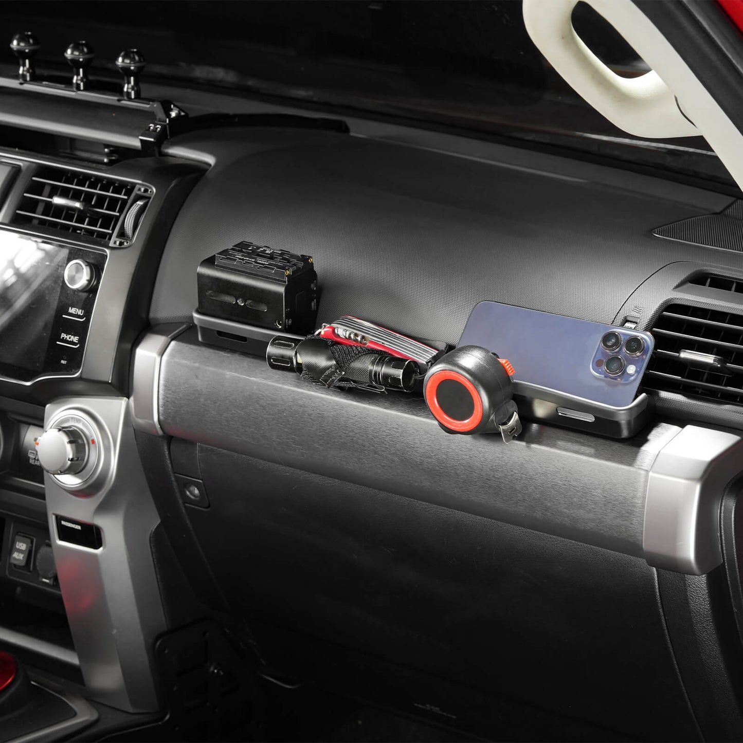 BEVINSEE Dashboard Copilot Armrest Storage Box For 5th gen 4Runner