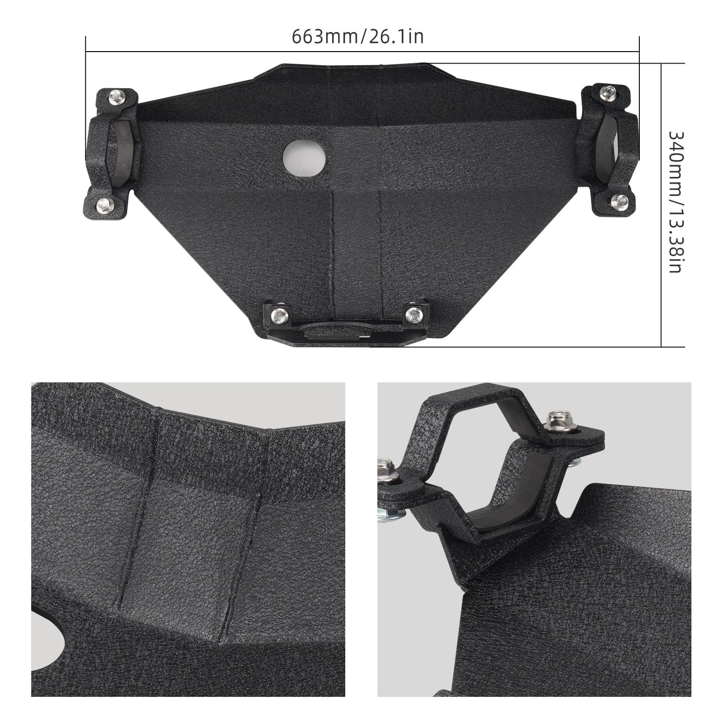 BEVINSEE Differential Skid Plate For Toyota 4Runner FJ Cruiser 2010-2024