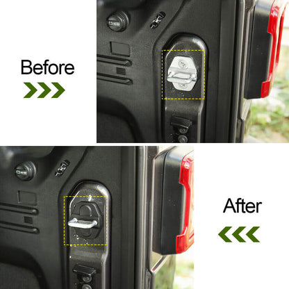 6PCS Door Lock Cover Buckle Decor Trim For Jeep Wrangler JL JT Accessories