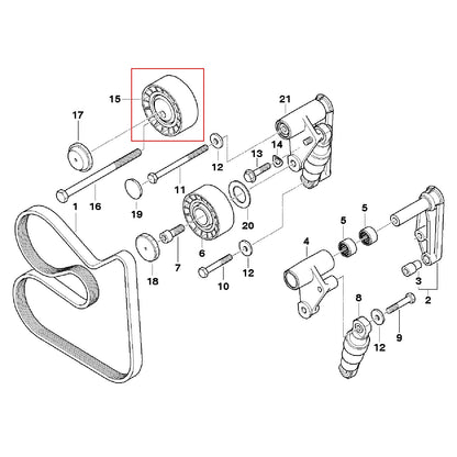Drive Belt Tensioner Idler Pulley For BMW E36 E46 E39 E53 E85