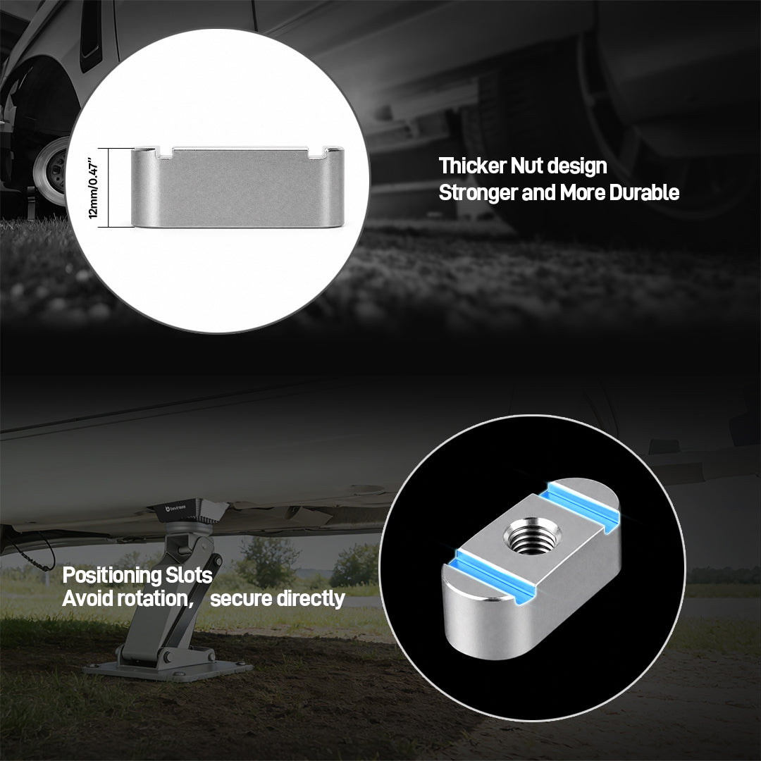 BEVINSEE Gefrästes Aluminium Wagenheberauflagen-Set für BMW E46 E60 E61 G20 G22 G23 G80 G82